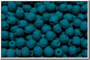 B�hm. Glasschliffperle, feuerpol., 4mm, white, alabaster, saturated navy, 50 Stk.