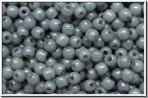b�hm. Glasperle, rund, 2mm, white, alabaster, blue/grey marbled, 150 Stk.