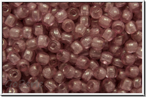 b�hm. Glasperle, rund, 2mm, crystal, trans., rose marbled, 150 Stk.