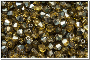 B�hm. Kristallschliffperle, Bicone, 3mm, topaz, trans., blue sky, 50 Stk.