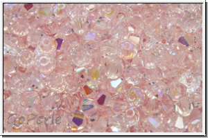B�hm. Kristallschliffperle, Bicone, 3mm, rosaline, trans., AB, 50 Stk.