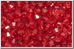 B�hm. Kristallschliffperle, Bicone, 3mm, siam, trans., 50 Stk.