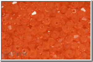 B�hm. Kristallschliffperle, Bicone, 3mm, orange, opal, 50 Stk.