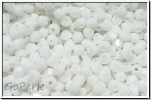 B�hm. Kristallschliffperle, Bicone, 3mm, white, op., 50 Stk.