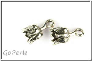 Anh�nger "Bl�tenglocke", 23x13x12mm, antiksilberfb., Tibetsilber, 1 Stk.