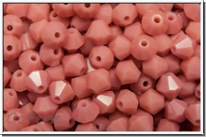 B�hm. Kristallschliffperle, Bicone, 4mm, pink, coral, op., 50 Stk.