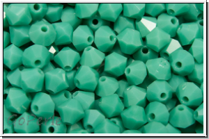 B�hm. Kristallschliffperle, Bicone, 4mm, turquoise, op., 50 Stk.