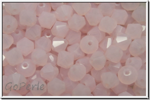 B�hm. Kristallschliffperle, Bicone, 4mm, pink, alabaster, 50 Stk.
