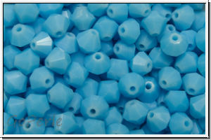 B�hm. Kristallschliffperle, Bicone, 4mm, aqua, op., 50 Stk.