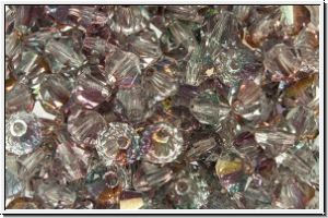 B�hm. Kristallschliffperle, Bicone, 4mm, crystal, trans., bermuda blue, 50 Stk.