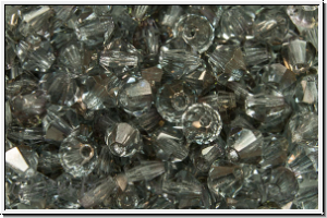 B�hm. Kristallschliffperle, Bicone, 4mm, crystal, trans., lumi ice, 50 Stk.