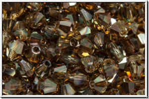 B�hm. Kristallschliffperle, Bicone, 4mm, crystal, trans., venus luster, 50 Stk.