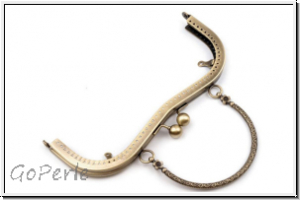 Handtaschen-Rahmen, Rohling, mit B�gel, 19,5x15cm, Messing, 1 Stk.