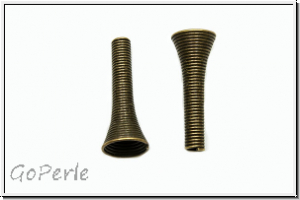 Perlenkappe (-cone) "Padaung", 25x9mm, antikmessingfb., Metall, 1 Stk.