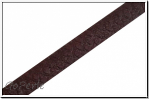 Lederband, 5mm, rund, brown, Eko Leder, Preis/50cm