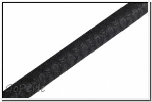 Lederband, 5mm, rund, black, Eko Leder, Preis/50cm