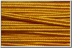 Soutache, 3 mm, yellow, golden, gl�nzend, 100 % Viskose, Preis/m