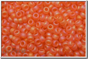 RR-11-0138fr, MIYUKI Rocailles, 11/0, orange, trans., matte, AB, 10g