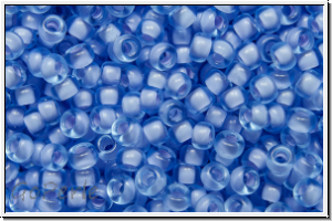 RR-11-1929, MIYUKI Rocailles, 11/0, cornflower, trans., pale blue-ld., semi matte, 10g