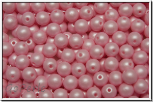 b�hm. Glasperle, rund, 4mm, white, alabaster, soft pastel rose, 50 Stk.