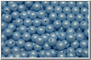 b�hm. Glasperle, rund, 4mm, white, alabaster, soft pastel blue, 50 Stk.