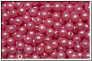 b�hm. Glasperle, rund, 4mm, white, alabaster, pearl shine baby pink, 50 Stk.