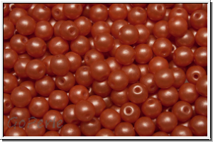 b�hm. Glasperle, rund, 4mm, white, alabaster, pearl shine dark peach, 50 Stk.