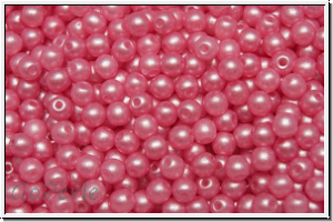 b�hm. Glasperle, rund, 3mm, white, alabaster, pearl shine baby pink, 50 Stk.