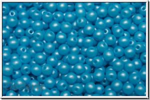 b�hm. Glasperle, rund, 3mm, white, alabster, pearl shine baby blue, 50 Stk.