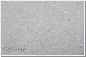 b�hm. Glasperle, rund, 3mm, crystal, trans., matte, 50 Stk.