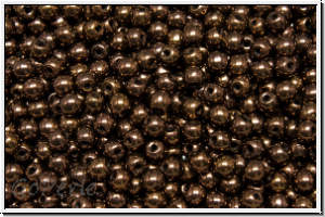 b�hm. Glasperle, rund, 3mm, black, op., vega luster, 50 Stk.