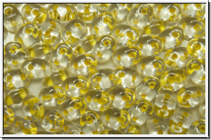 SD-00030-44886, SuperDuo Beads, crystal, trans., yellow-ld., 10g