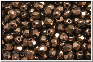 B�hm. Glasschliffperle, feuerpol., 4mm, black, op., vega luster, 50 Stk.
