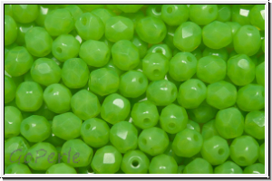B�hm. Glasschliffperle, feuerpol., 4mm, lime, opal, 50 Stk.
