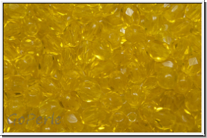 B�hm. Glasschliffperle, feuerpol., 4mm, yellow, trans., 50 Stk.