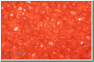 B�hm. Glasschliffperle, feuerpol., 4mm, hyacinth, trans., 50 Stk.