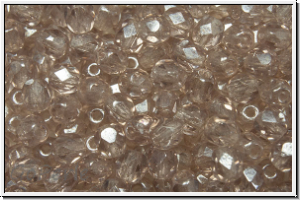 B�hm. Glasschliffperle, feuerpol., 4mm, amethyst, pale, trans., luster, 50 Stk.