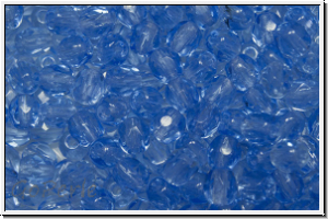 B�hm. Glasschliffperle, feuerpol., 4mm, sapphire, med., trans., 50 Stk.