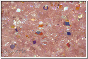 B�hm. Glasschliffperle, feuerpol., 4mm, rose, trans., AB, 50 Stk.