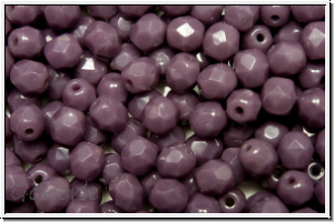 B�hm. Glasschliffperle, feuerpol., 4mm, lavender, op., 50 Stk.