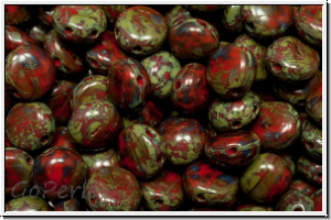 Candy-Beads�, 8mm, red, op., picasso, 25 Stk.