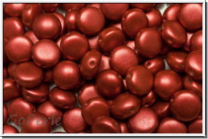 Candy-Beads�, 8mm, lava red, met., satin, 25 Stk.