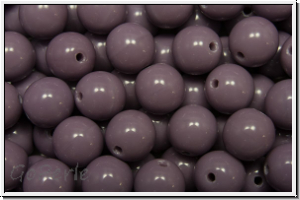 b�hm. Glasperle, rund, 6mm, lavender, dk., op., 25 Stk.