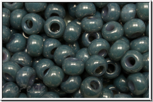 b�hm. Rocailles, 01/0, white, alabaster, montana blue luster, 40 Stk.