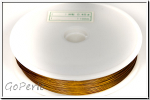 Schmuckdraht, 0,45 mm, 7 Str�nge, nylonummantelt, gold, Preis/m