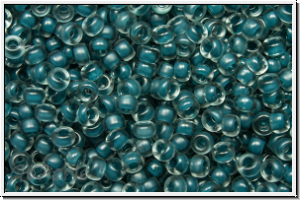 RR-11-1938, MIYUKI Rocailles, 11/0, grey, trans., slate blue-ld., semi matte, 10g