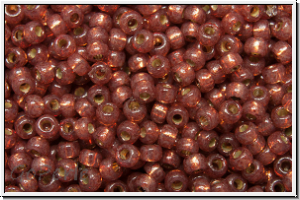 RR-11-4245, MIYUKI Rocailles, 11/0, copper (dyed), trans., silver-ld., duracoat, 10g
