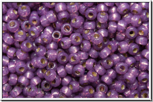 RR-11-4248, MIYUKI Rocailles, 11/0, lilac, dk. (dyed), trans., silver-ld., duracoat, 10g