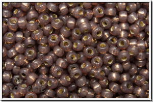 RR-11-4249, MIYUKI Rocailles, 11/0, rose bronze (dyed), trans., silver-ld., duracoat, 10g