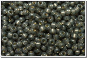 RR-11-4251, MIYUKI Rocailles, 11/0, charcoal, dk. (dyed), trans., silver-ld., duracoat, 10g